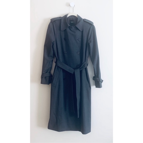Theory LAURELWOOD B. Wool Trench Coat - Picture 3 of 13